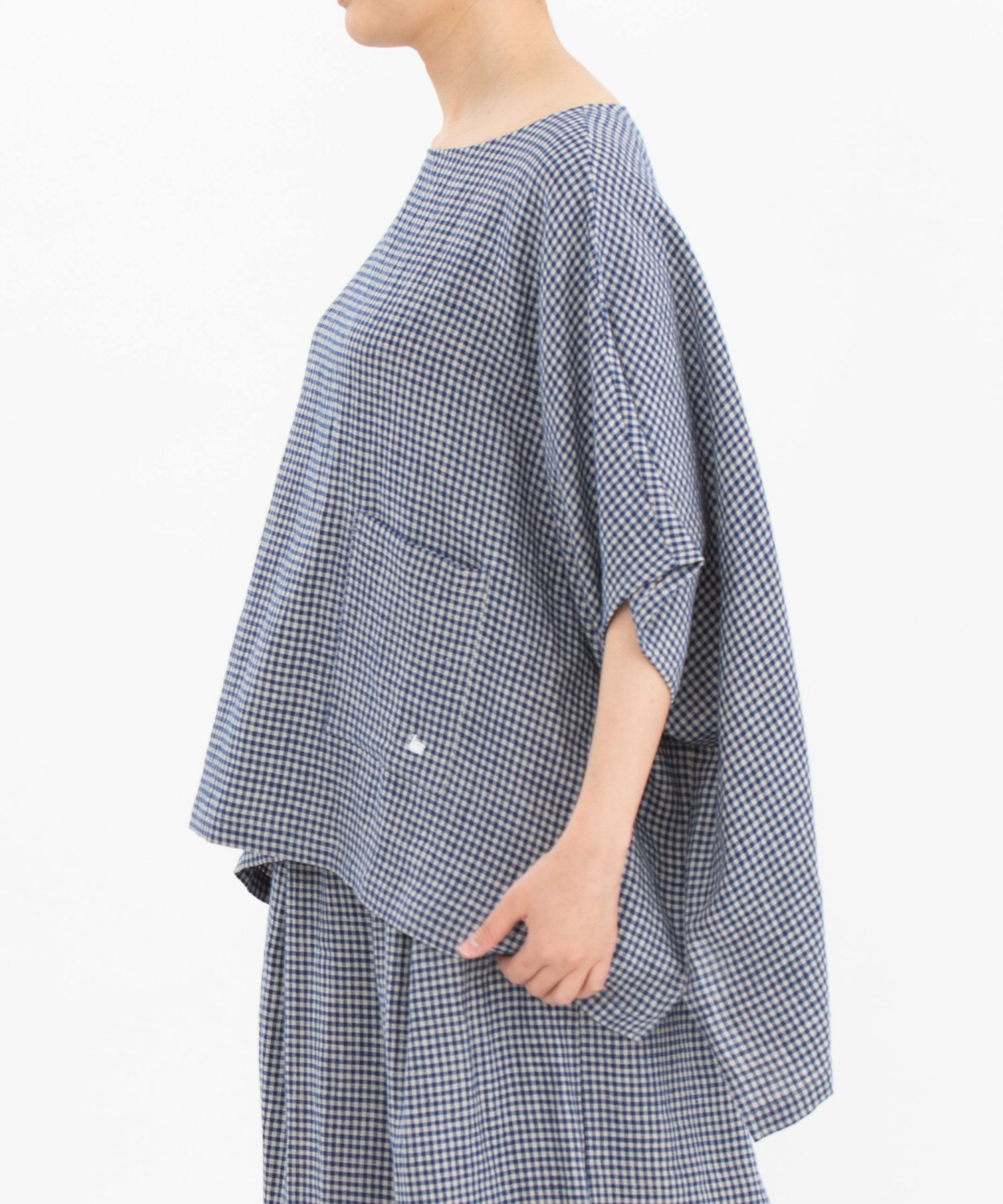 chanvre5分袖ワイドプルオーバー