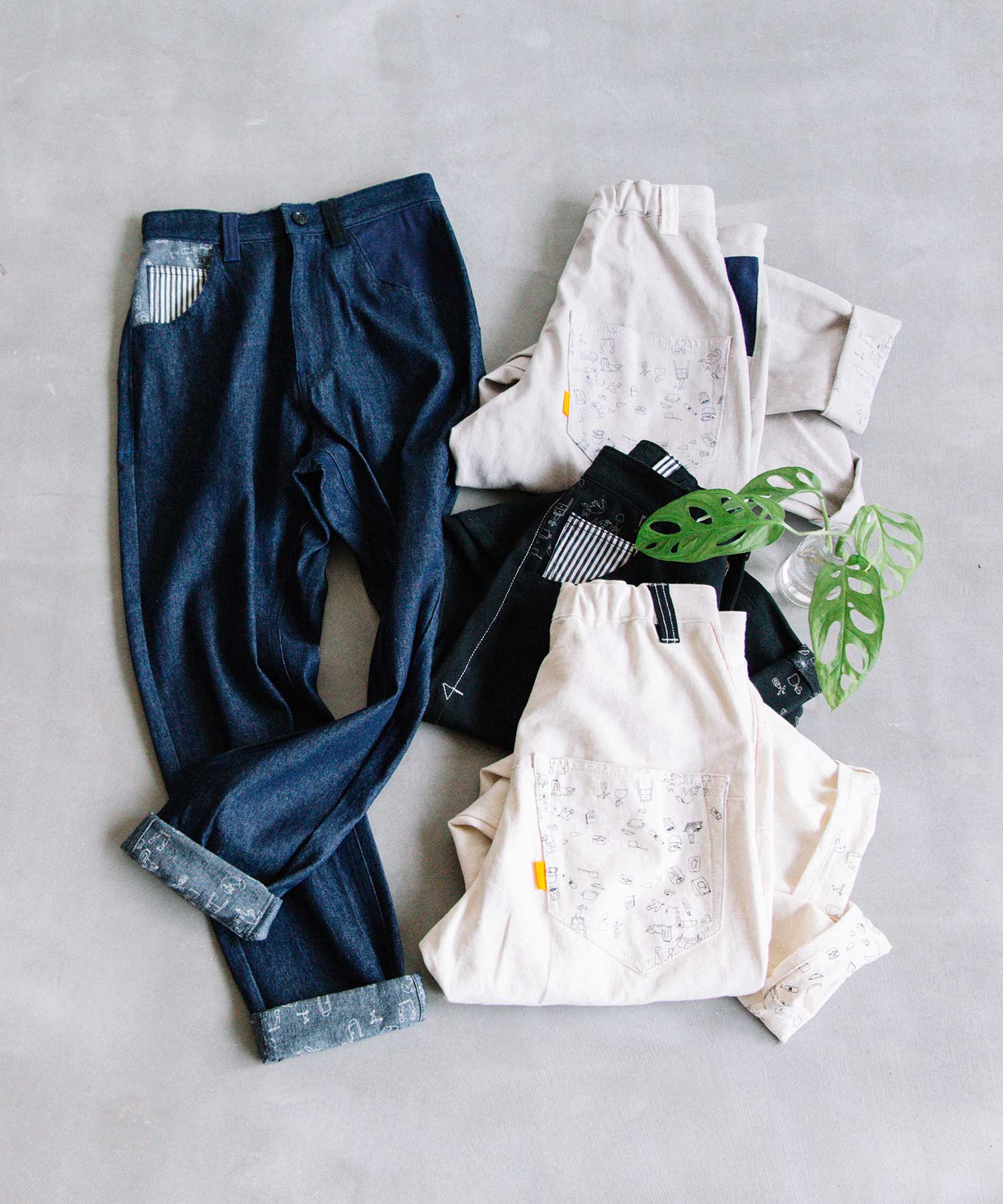 お客様のお声で復活しました！<br>Favoris オリジナル裏線画マムズパンツ