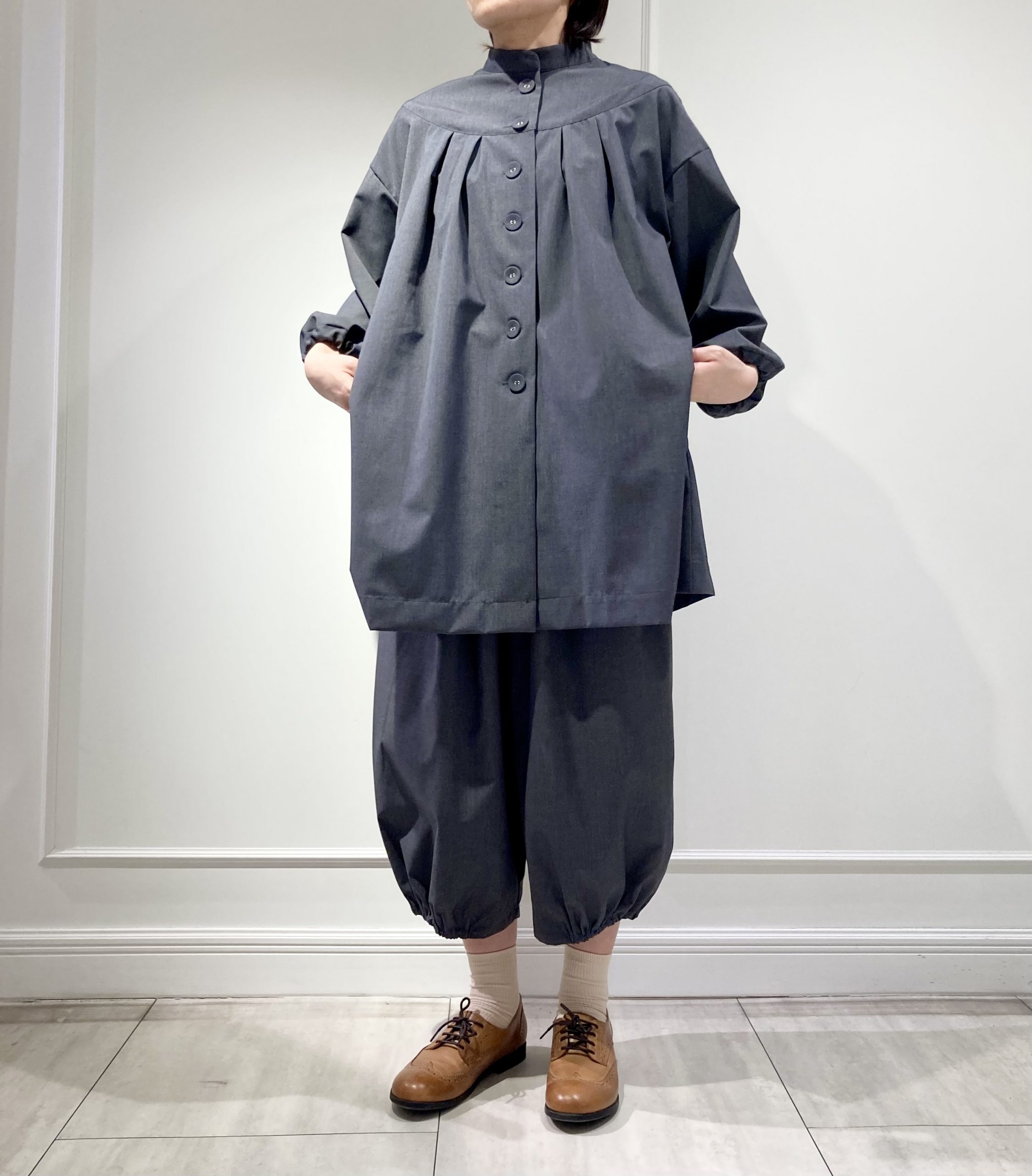 【丸井今井札幌本店】セットアップでも使えるスタンドカラーヨークジャケット