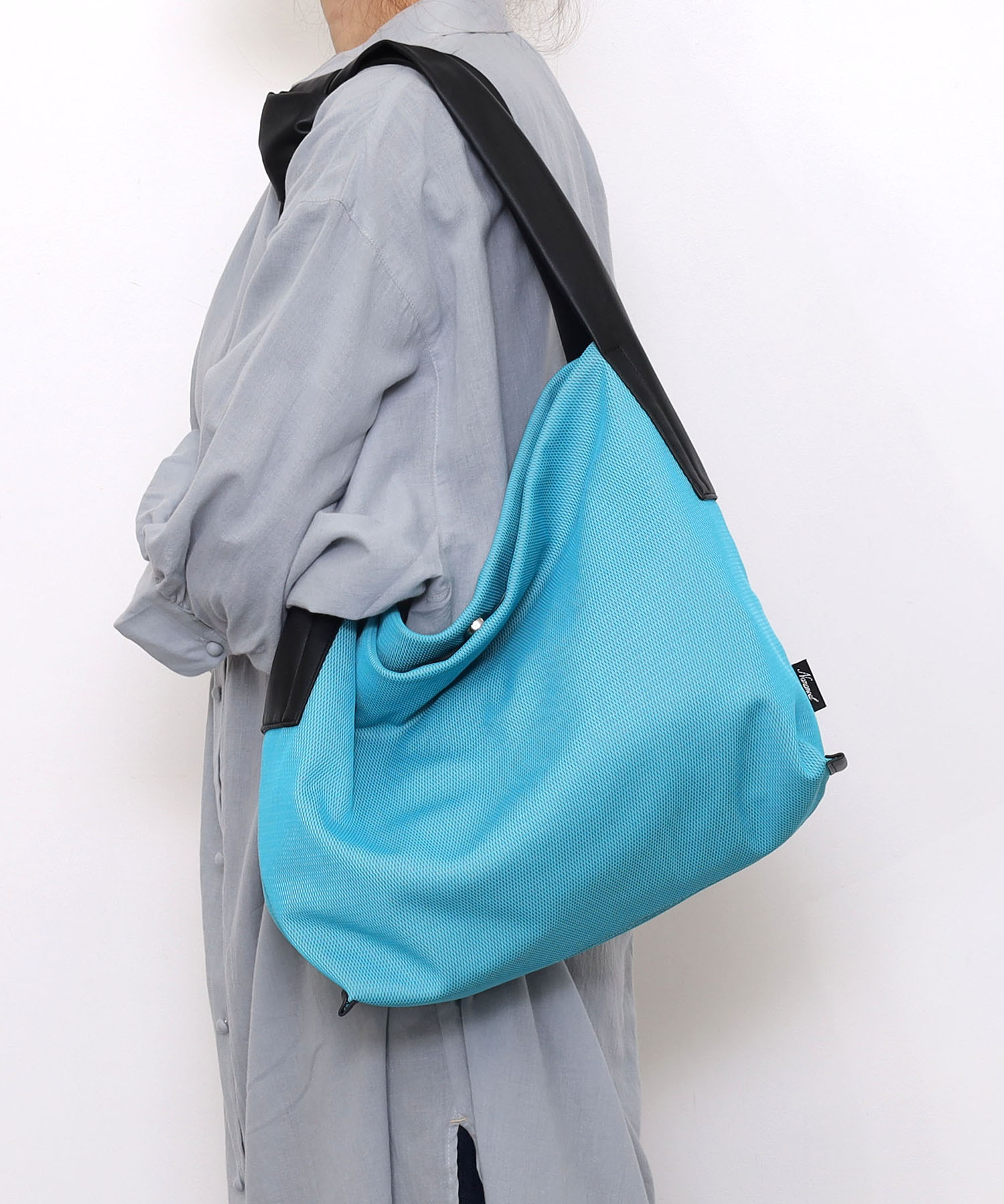 Nananoel ナナノエル <br> olive メッシュ生地ノットハンドルバッグ