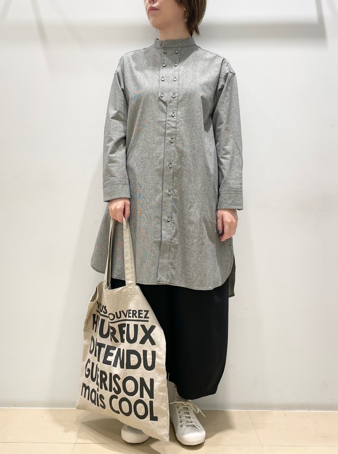 【NU茶屋町店】ボタンがお洒落なチュニックシャツのご紹介