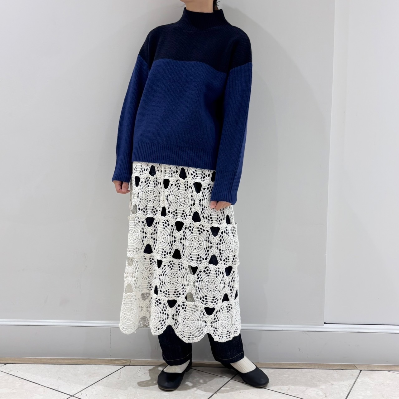 【なんばパークス店】バイカラーセーターのご紹介