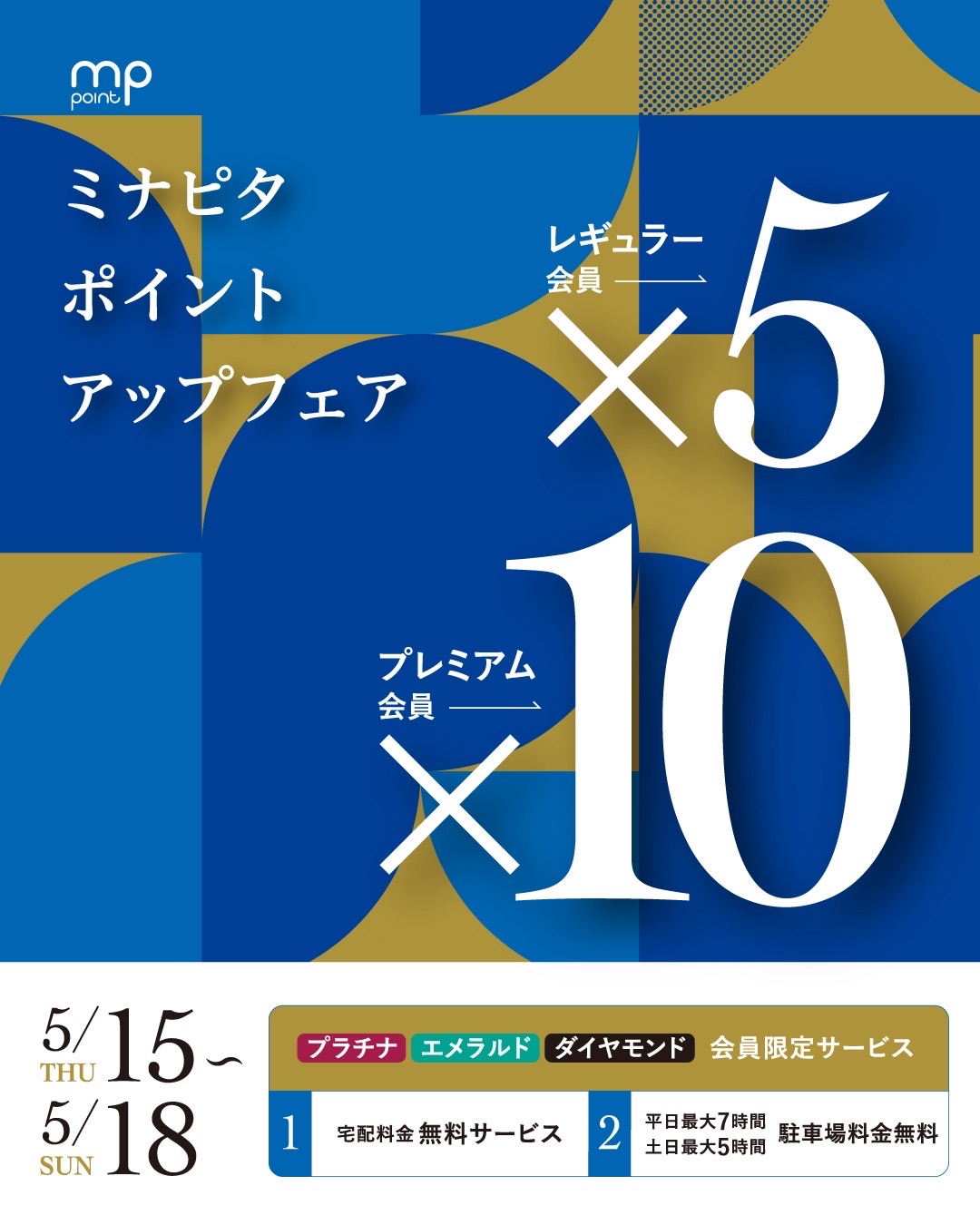 【なんばパークス店】ポイントアップのお知らせ