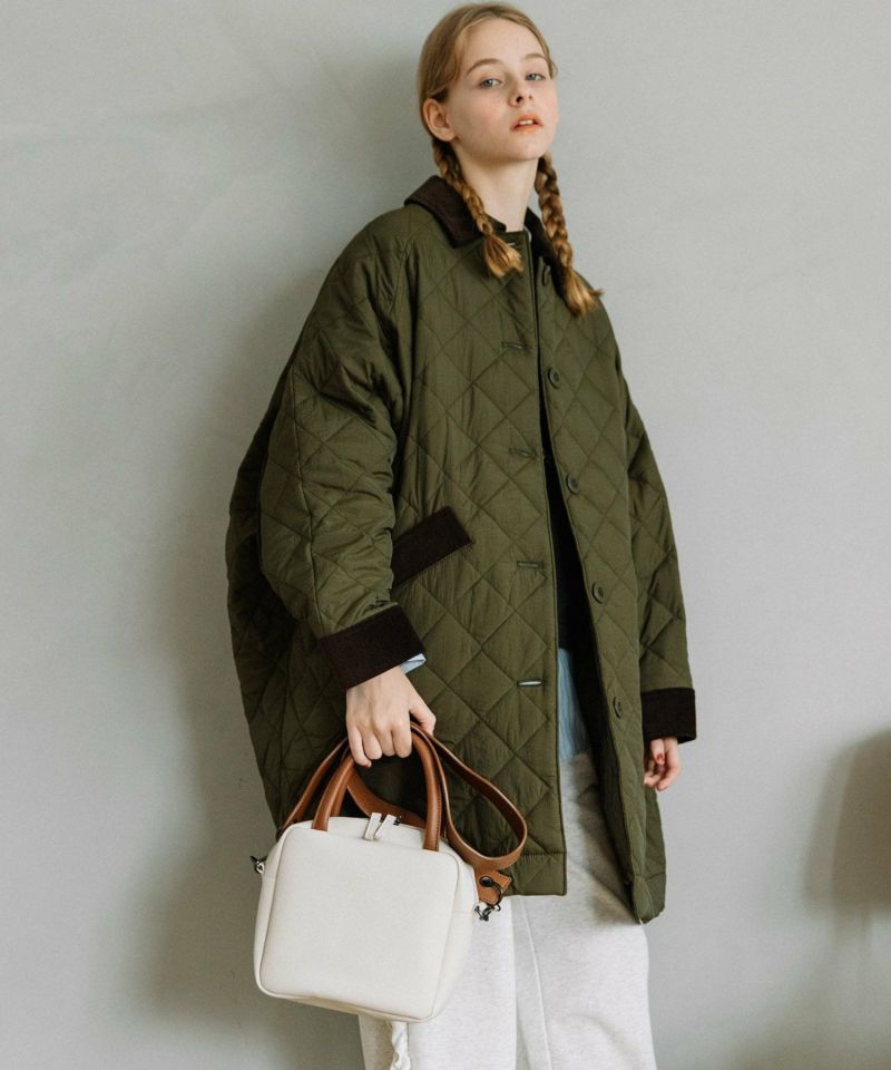 キルティングドルマンコート