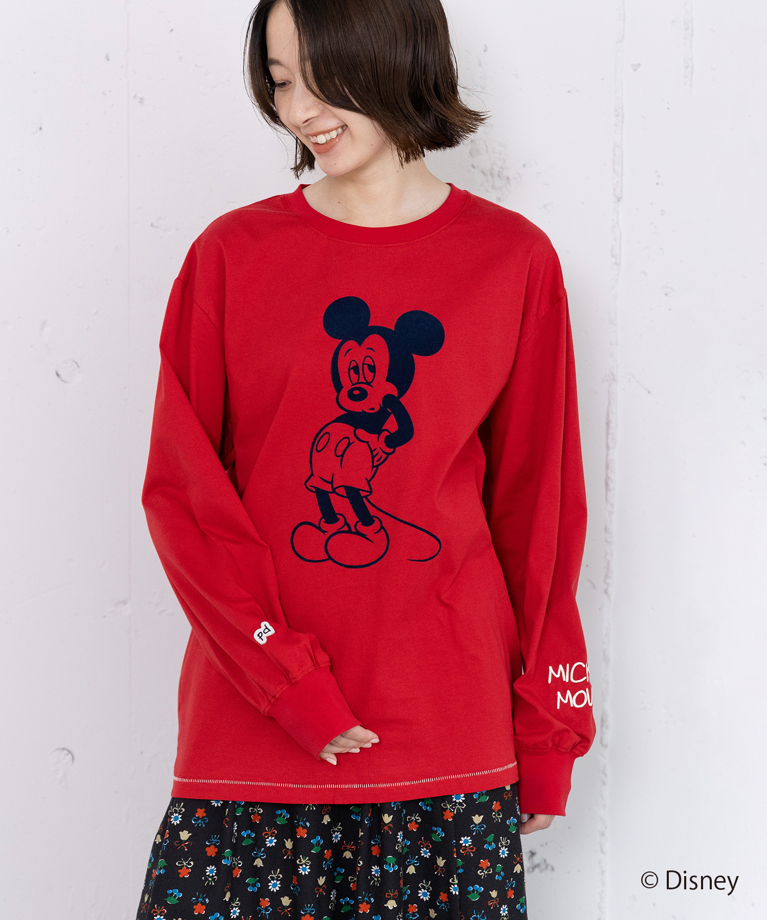 Disney/フロッキープリントロングTシャツ