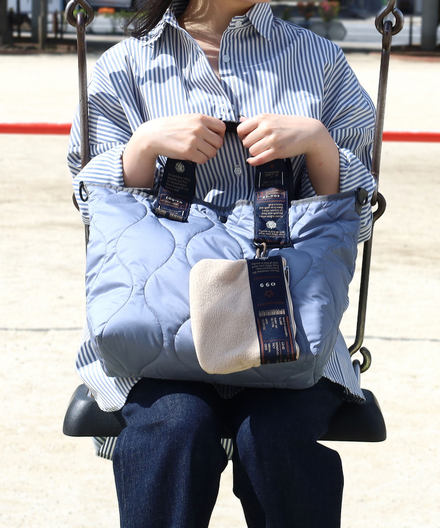 オリジナル柄テープキルティング２ＷＡＹトートバッグ／Ａ４対応