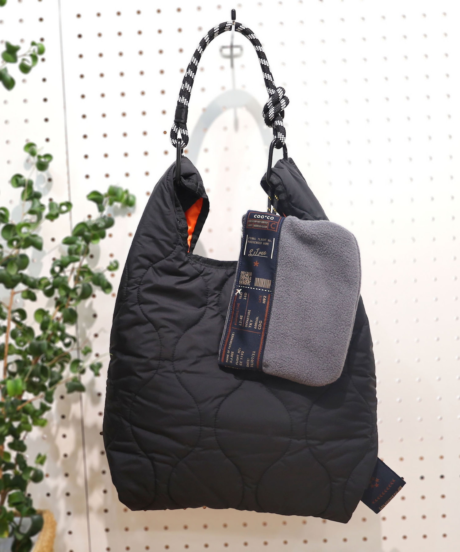 オリジナル柄テープキルティングマルシェ型バッグ