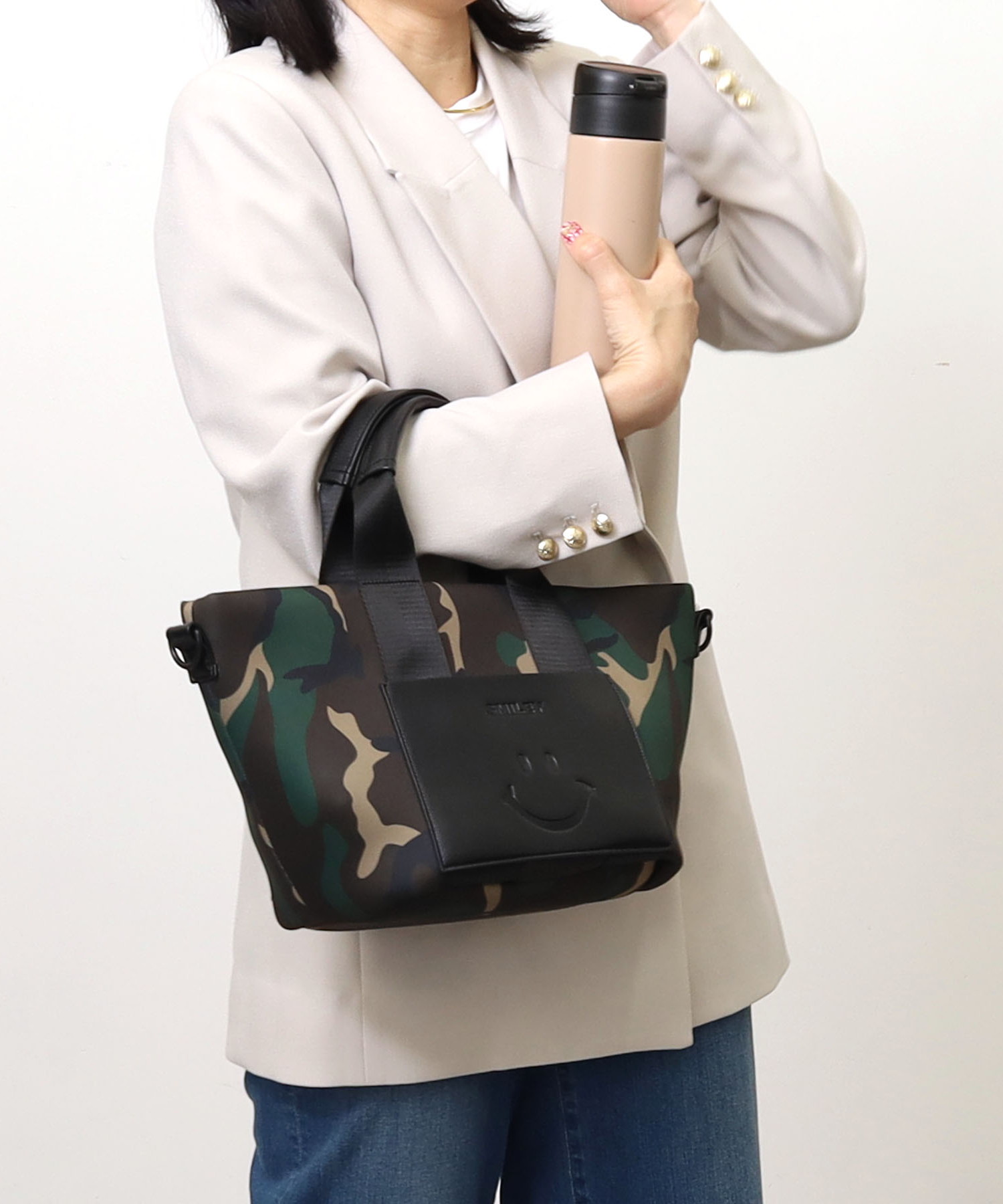 ＳＭＩＬＥＹ　ダイバー素材２ＷＡＹトートバッグ