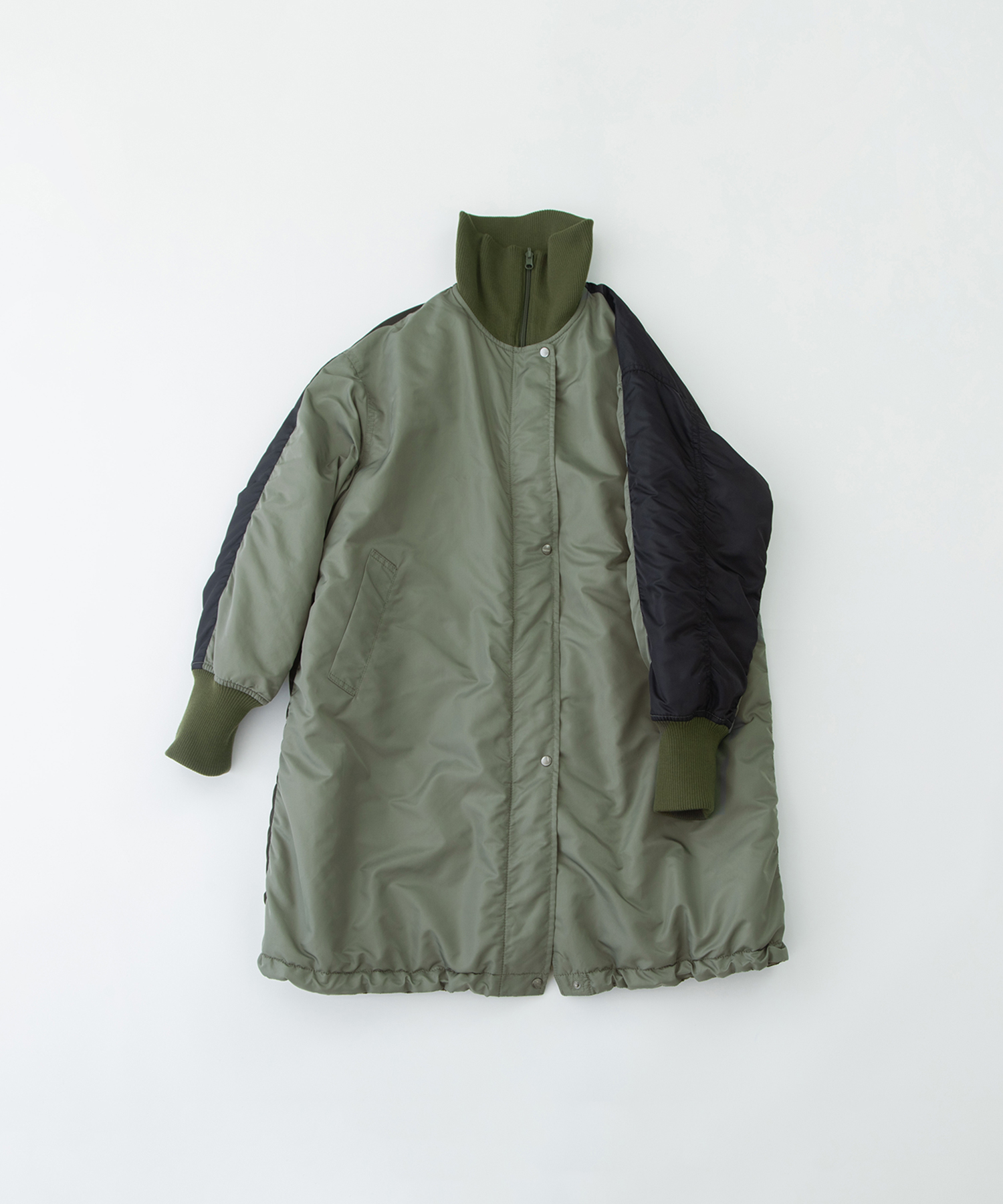 ナイロンツイルバイカラーリバーシブルコート