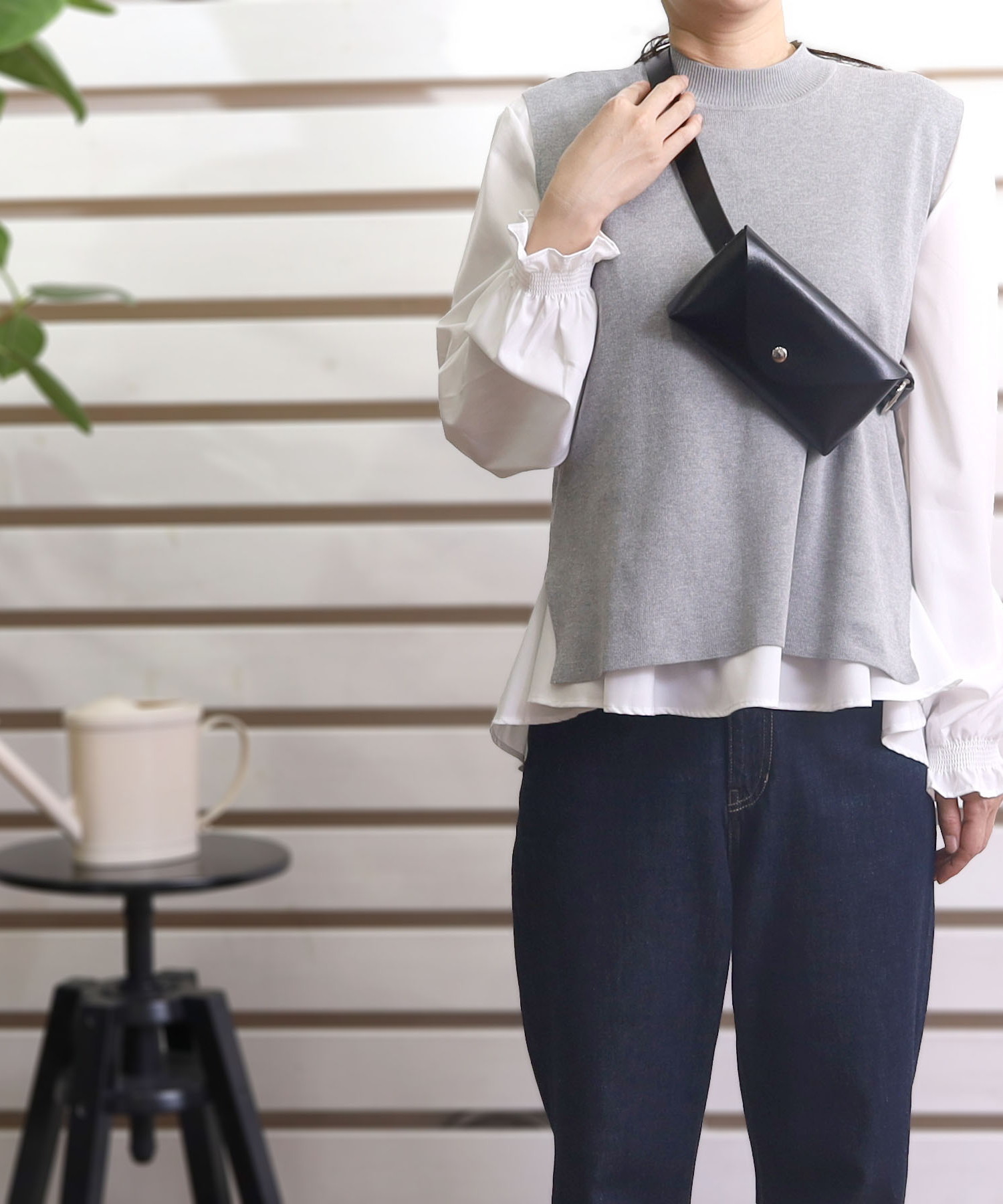 レザーポーチ付ベルト