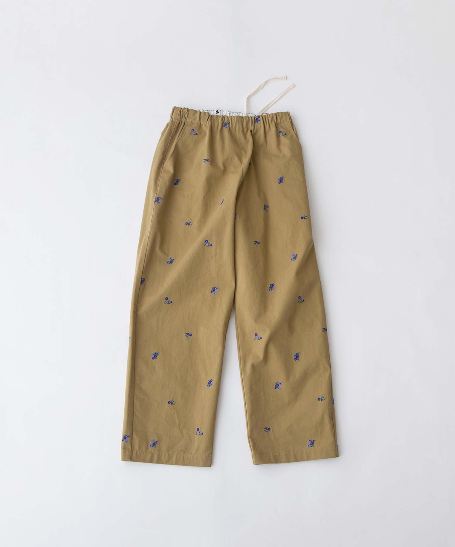 フラワー刺繍チノパンツ