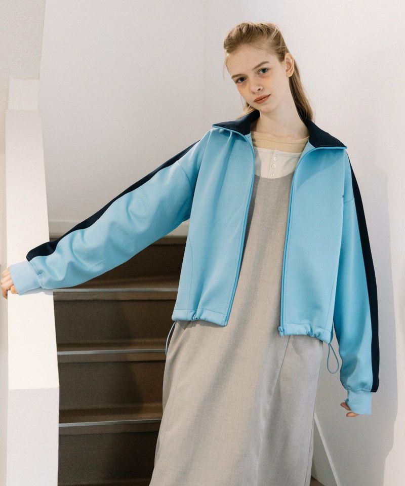 pdd刺繍クロップドトラックジャケット