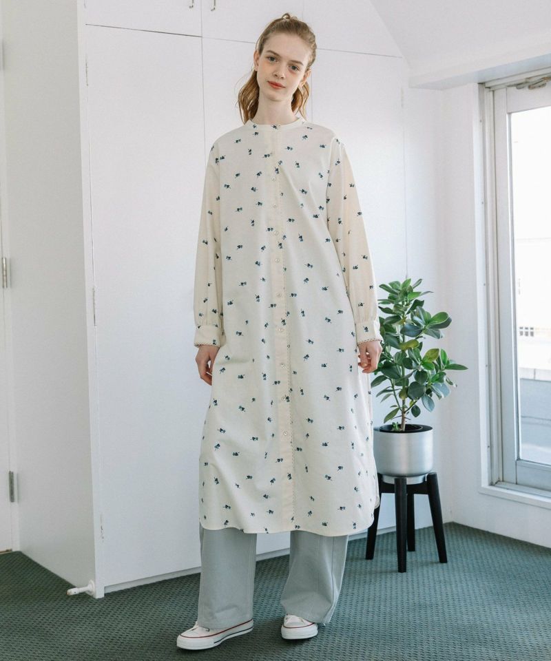 クローバープリントシャツワンピース