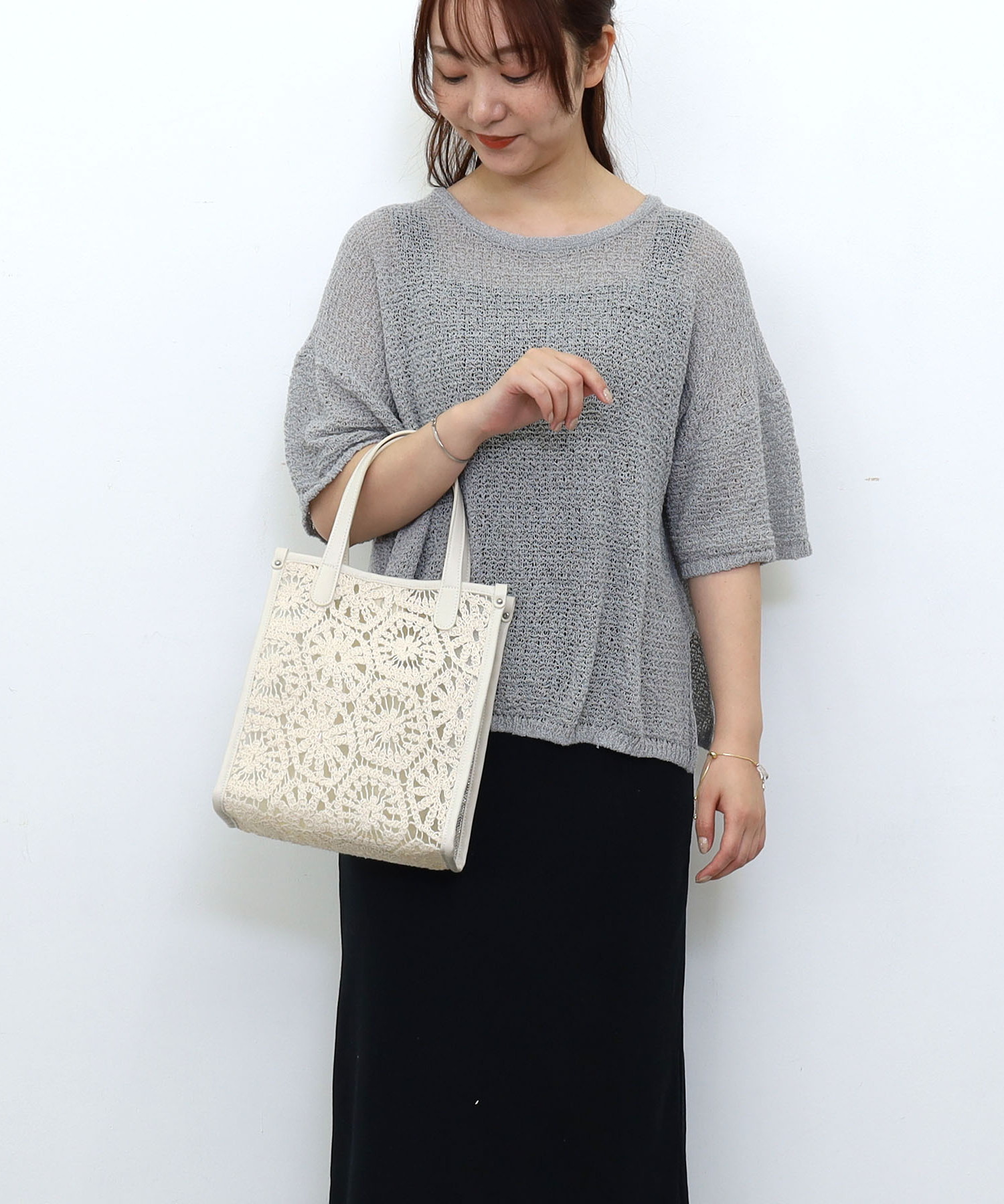 ｌｉｚｚｙ　メッシュコンビミニトートバッグ