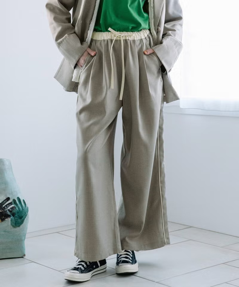 サイドラインタックイージーパンツ