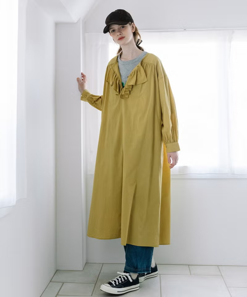 フロントフリルワンピース