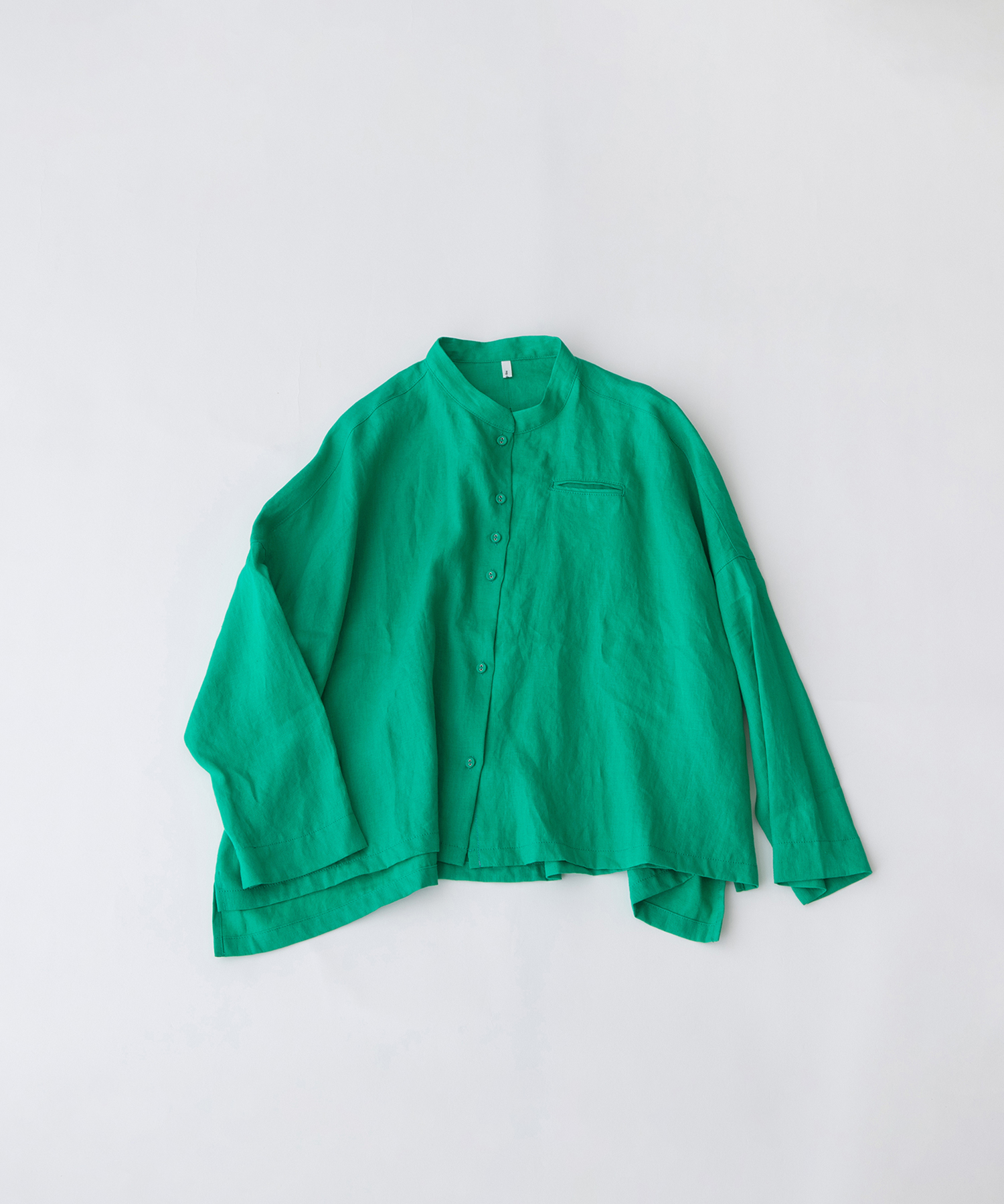 Cielスタンドカラーリネンシャツ