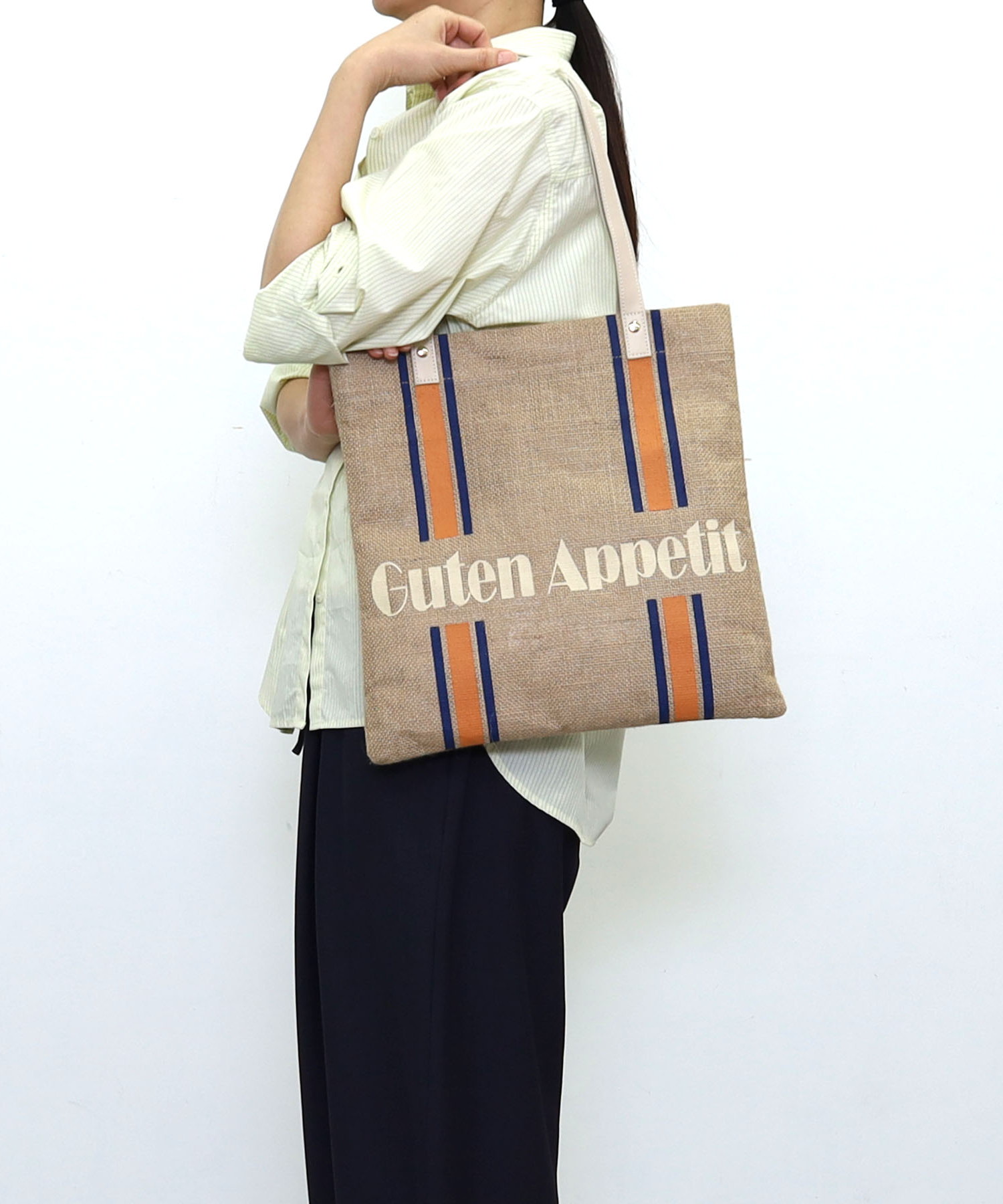 世界のいただきますロゴプリントバッグ／Ａ４対応