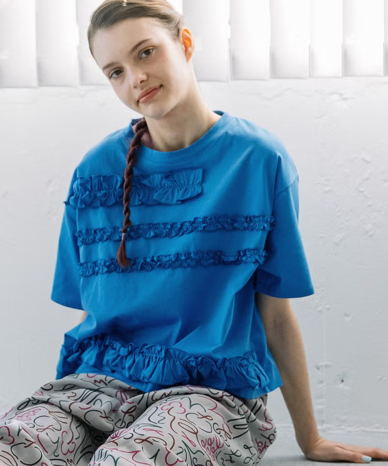ランダムフリルボーダーTee