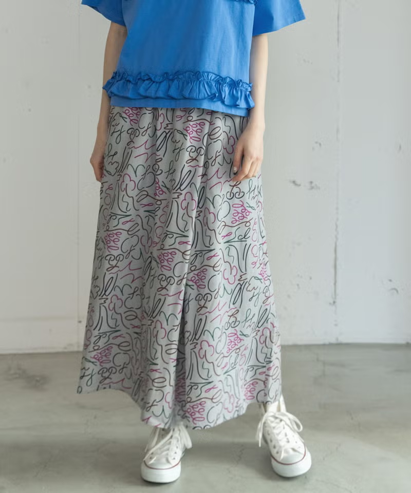 ダンシングフルーツプリントラップパンツ