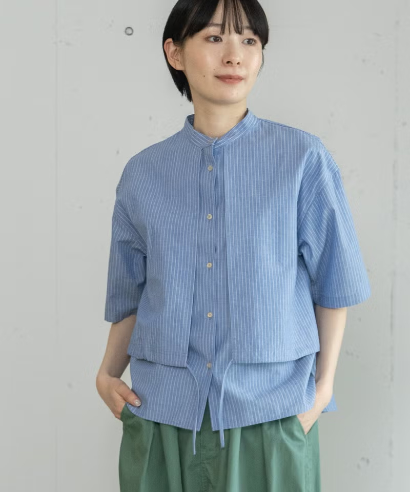 レイヤード風半袖シャツ