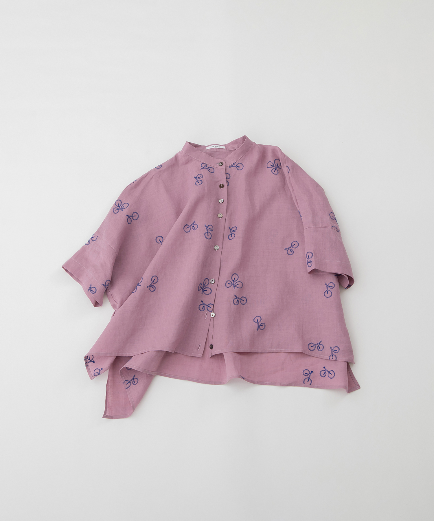 Cielラミーユーカリ刺繍半袖シャツ