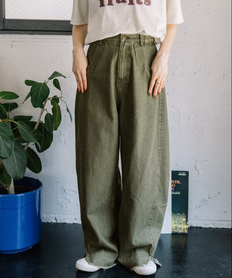 バレルシルエットカラーデニム