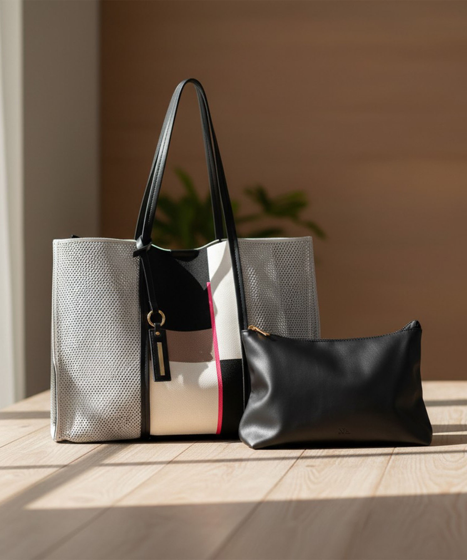 ＧＥＯＭＥＴＲＩＣ　ｐｔｎ．　ＫＮＩＴＴＥＤ　ＴＯＴＥ　ＢＡＧ／Ａ４対応